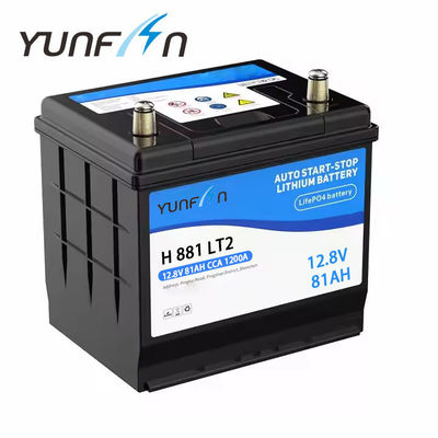 ระบบเริ่มต้นและหยุด แบตเตอรี่รถ Lithium-Ion 12.8V 81ah กับความหนาแน่นพลังงานสูง LifePO4