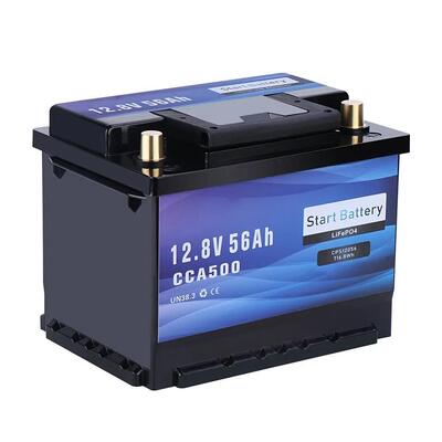 คุณภาพ 12V 56Ah LiFePO4 แบตเตอรี่เริ่มต้น 500CCA Bluetooth รถบรรทุกเรฟทริค ลิทธิียม แบตเตอรี่ด้วย Smart BMS โรงงาน