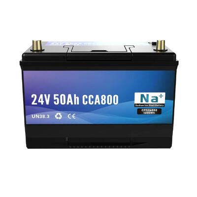 คุณภาพ แบตเตอรี่โซเดียมไอออน 24V 50Ah 800CCA Bluetooth เริ่มต้นความดันสูงและ แบตเตอรี่พลังงาน สําหรับรถบรรทุกพาณิชย์ รถยกไฟฟ้าและระบบเรือ โรงงาน