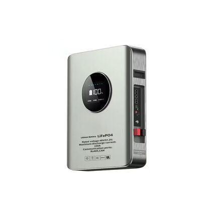 คุณภาพ YF51100 WM วอล์มอนท์ LiFePO4 แบตเตอรี่ 5.12kWh แบตเตอรี่เก็บแสงอาทิตย์ พร้อมจอ LCD และ Smart BMS สําหรับสํารองบ้านนอกเครือข่ายและการบริโภคเอง โรงงาน