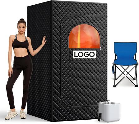 คุณภาพ OEM ODM Factory Direct Portable Sauna with Carbon Fiber & Ceramic Heating ราคาปลีก โฮมสปา พร้อมแสงอารมณ์ RGB และเก้าอี้พับได้ โรงงาน