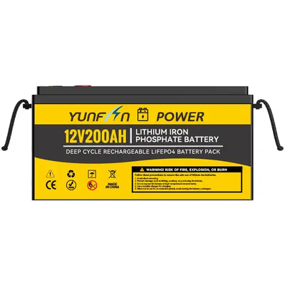 คุณภาพ 12V 200Ah LiFePO4 แบตเตอรี่ 0.5C การชาร์จการปล่อย 12.8V 2560Wh แบตเตอรี่ลิตยูมวงจรลึก ด้วย BMS 5000 วงจร เปลี่ยนกรด鉛สําหรับ RV พลังงานสํารอง UPS Solar Marine โรงงาน