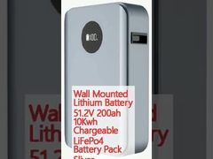 แบตเตอรี่ลิตยูมติดผนัง 51.2V 200ah 10Kwh แบตเตอรี่ LiFePo4 ที่สามารถชาร์จได้