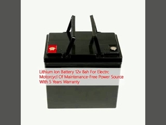 แบตเตอรี่ลิตยูมไอออน 12v 8ah สําหรับจักรยานยนต์อิเล็กทรอนิกส์ของแหล่งพลังงานฟรีการบํารุงรักษา
