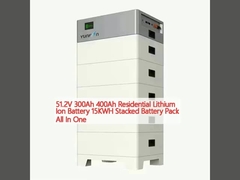 51.2V 300Ah 400Ah แบตเตอรี่ลิตยูมไอออนประจําบ้าน 15KWH แบตเตอรี่ที่ติดตั้งทั้งหมดในตัวเดียว