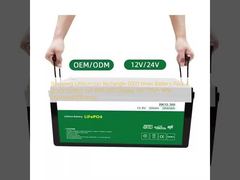 การรีไซเคิล ลิทธิียมไอออน สี่เหลี่ยม 6000 ครั้ง แบตเตอรี่ แพ็ค แบตเตอรี่เกรด A เซลล์แบตเตอรี่ด้วยจอ LED 12V 120ah ด้วยประสิทธิภาพที่ดีขึ้น